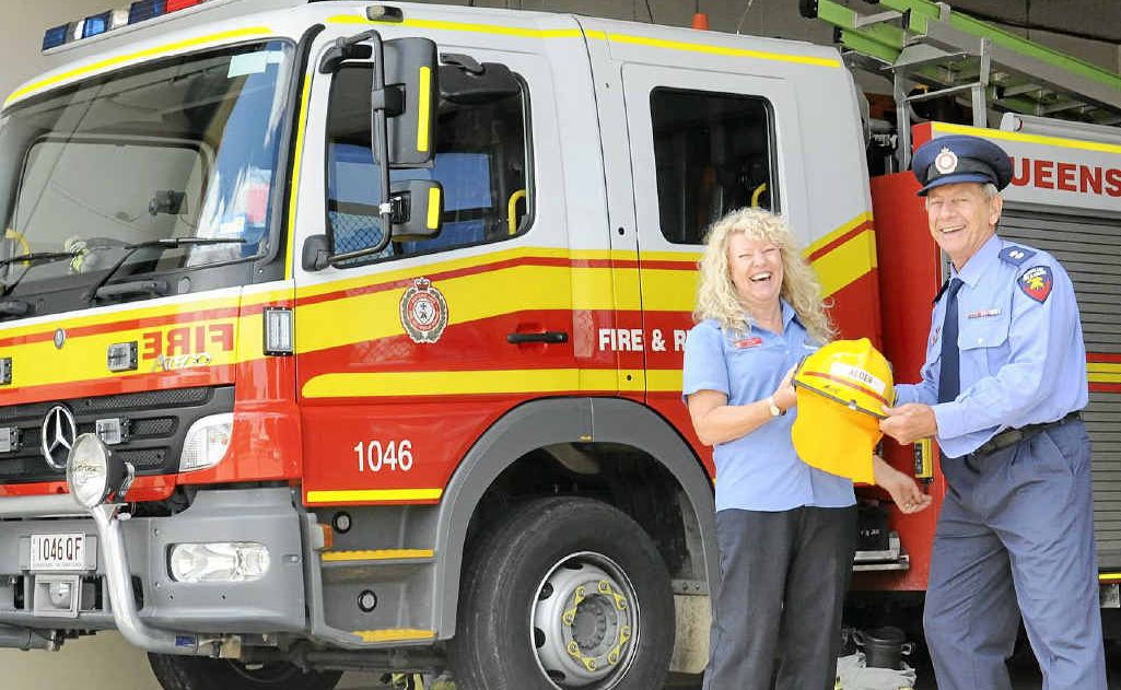 TIME OFF: Graham Alder returns his hat to admin officer Jill Lees, who also retired after 15 years. TIME OFF: Graham Alder returns his hat to admin officer Jill Lees, who also retired after 15 years.